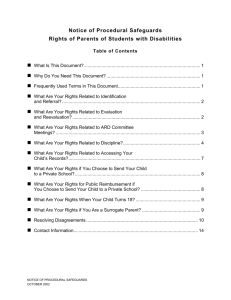 Notice of Procedural Safeguards