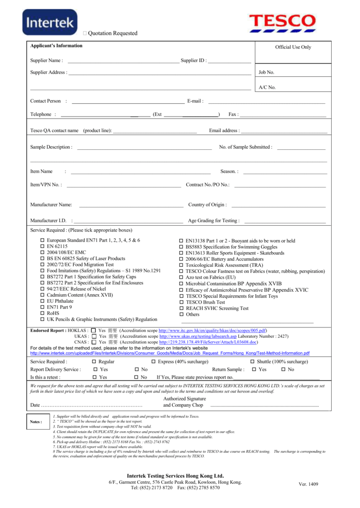 Tesco job application form 2013 pdf
