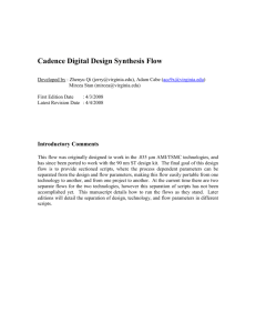 Cadence Digital Design Synthesis Flow