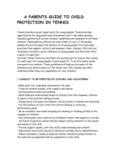 A PARENTS GUIDE TO CHILD PROTECTION IN TENNIS
