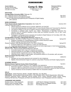 General Resume - Carnegie Mellon University
