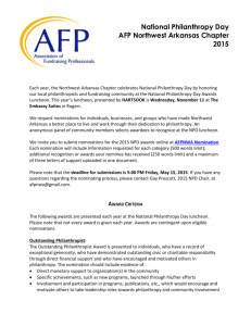 Awards Criteria - AFP - Association of Fundraising Professionals