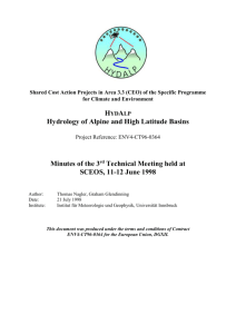 Minutes of Sheffield Meeting - The Macaulay Land Use Research