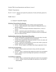 Sexual Reproduction and Meiosis, Lesson 1