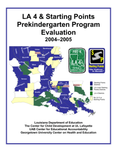 Louisiana ECD / LA4 - Louisiana Department of Education