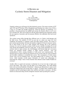 Cyclone disaster Mitigation