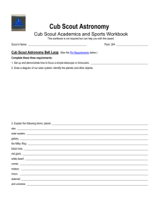 Cub Scout Astronomy Belt Loop (See the Pin