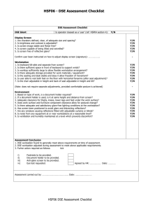 HSF06 DSE Assessment Checklist