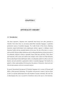 CHAPTER 1 - Rutgers Optimality Archive
