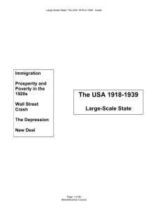 History: Large-Scale State: USA guide 1918 to 1939