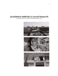 On the Qualitative Way… - Minnesota State University Moorhead
