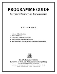 MA(Sociology) - Aisect Baikunthpur