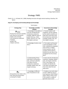 PARS Reading Comprehension Strategy