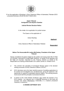 R (on the application of Mushtaq) v Entry Clearance Officer of