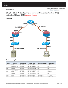 Chapter 5 Lab A: Configuring an Intrusion Prevention System (IPS