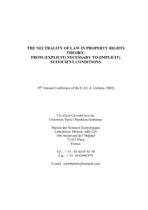 the neutrality of law in property rights` theory