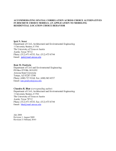 ACCOMMODATING SPATIAL CORRELATION ACROSS CHOICE