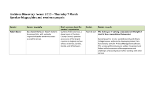 Archives Discovery Forum 2013 – Thursday 7 March Speaker
