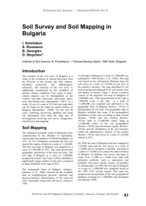 Soil Survey and Soil Mapping in Bulgaria