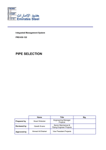 PRD-ES-122 - Pipe Selection