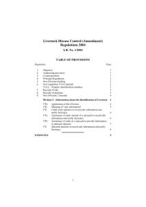 Livestock Disease Control (Amendment) Regulations 2004