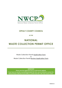 OFFALY COUNTY COUNCIL AS THE NATIONAL WASTE