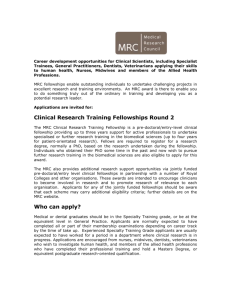 MRC: Clinical Research Training