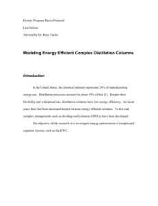 Modeling Energy Efficient Complex Distillation Columns