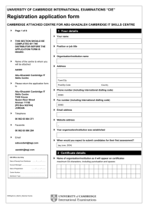 UNIVERSITY OF CAMBRIDGE INTERNATIONAL EXAMINATIONS