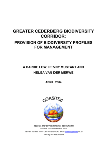 GCBC Biodiversity Profile