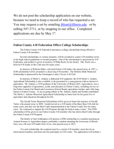 College Scholarships Sponsored By 4-H Federation