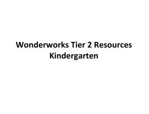 Wonderworks Tier 2 resources