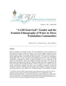 “A Gift from God”: Gender and the Feminist Ethnography of Water in