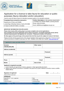 Application Form217 KB - Department of Parks and Wildlife