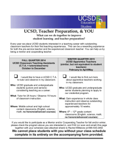 UCSD, Teacher Preparation, & YOU