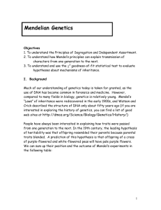 Mendelian genetics