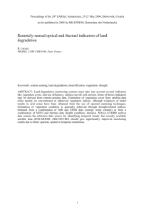 Remotely-sensed optical and thermal indicators of land - Hal-SHS