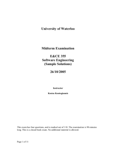 Midterm 2005 Solutions - Software Engineering Laboratory