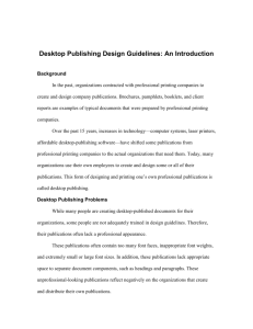 Desktop Publishing Design Guidelines: An Introduction