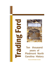 Introduction In October, 1929 the North Carolina Historical