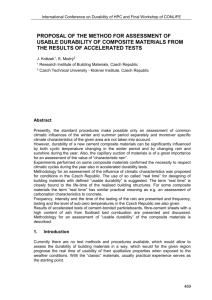 2. Assessment of the “usable durability” from the accelerated tests