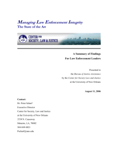 Summary of Findings for Law Enforcement Leaders