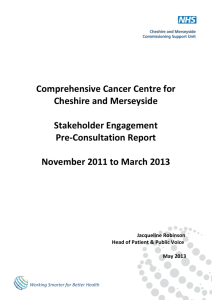 Comprehensive Cancer Centre Feedback Report May 2013