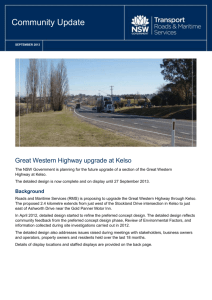 Great Western Highway upgrade at Kelso