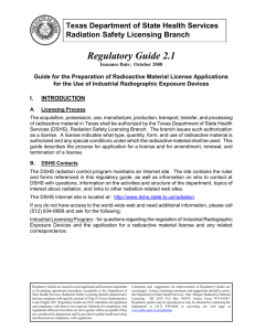 iii. filing an application - Texas Department of State Health Services