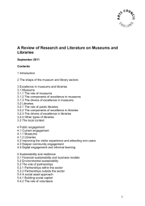 A review of research and literature on museums and libraries