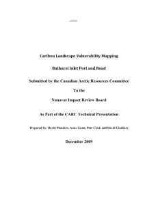 Caribou landscape vulnerability mapping