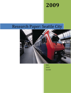 Research Paper: Seattle City