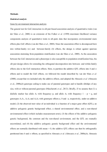 Methods Statistical analysis Gene-by