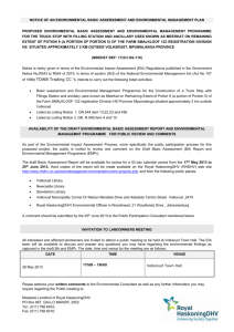 ENVIRONMENTAL IMPACT ASSESSMENT PROCESS